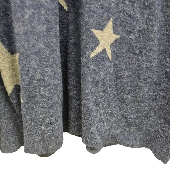 Color Eighteen Womens Sweater, blue sweater  with gray stars in Size M - Picture 5 of 9
